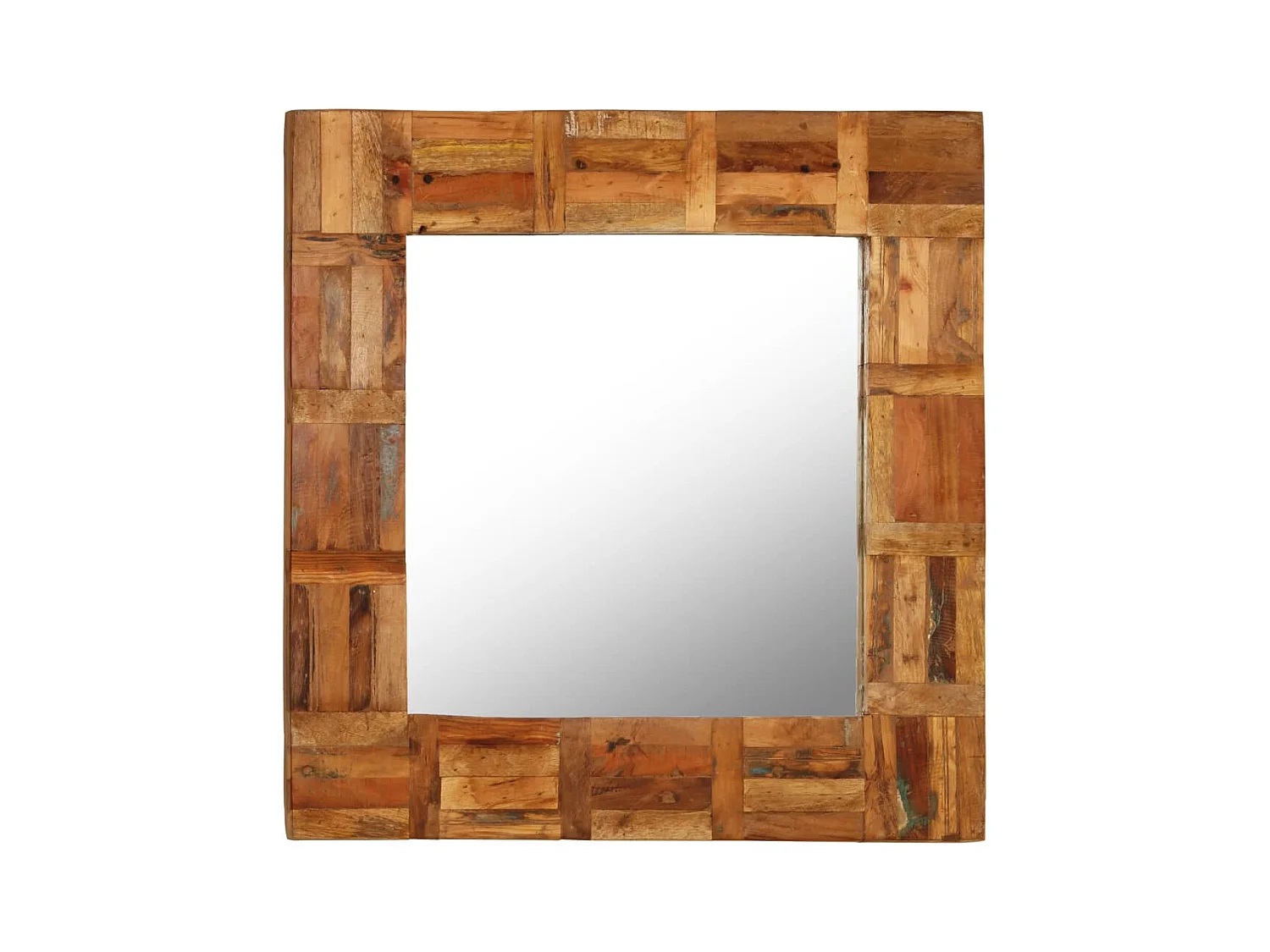 Wandspiegel Massief gerecycled hout 60 x 60 cm