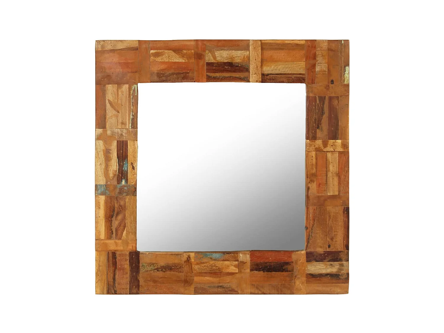 Wandspiegel Massief gerecycled hout 60 x 60 cm