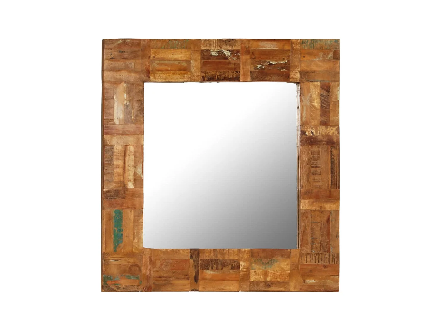 Wandspiegel Massief gerecycled hout 60 x 60 cm