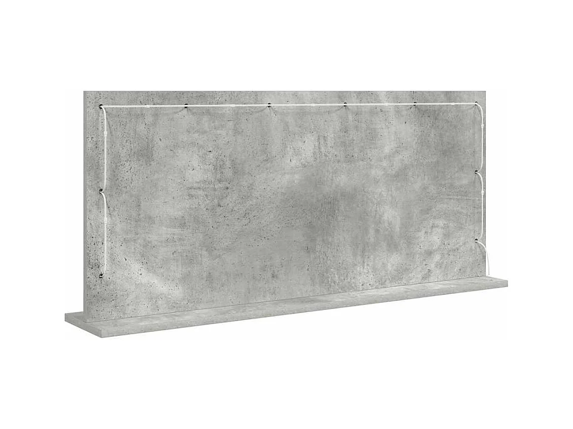 Miroir de vanité avec miroir Gris béton 100 x 45 x 18 cm