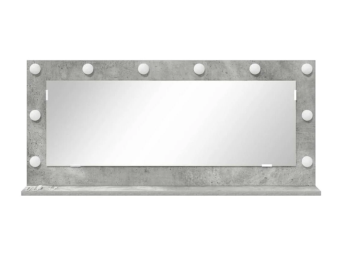 Miroir de vanité avec miroir Gris béton 100 x 45 x 18 cm
