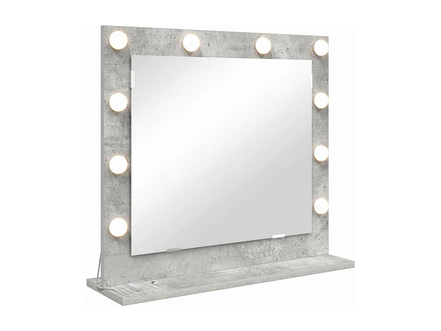 Miroir de vanité avec miroir Gris béton 60 x 55 x 18 cm