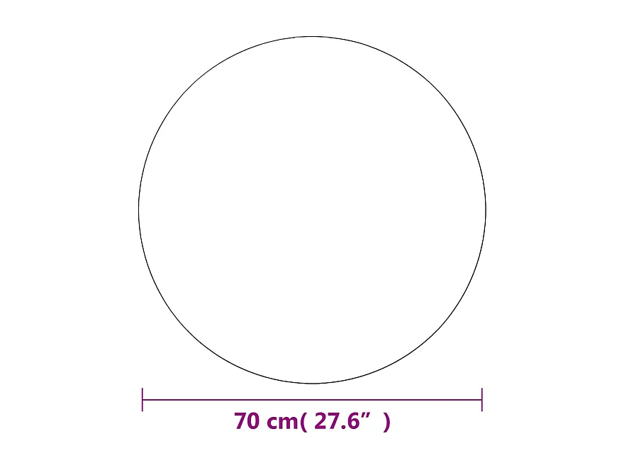 Wandspiegels 2 stuks 70 cm rond glas