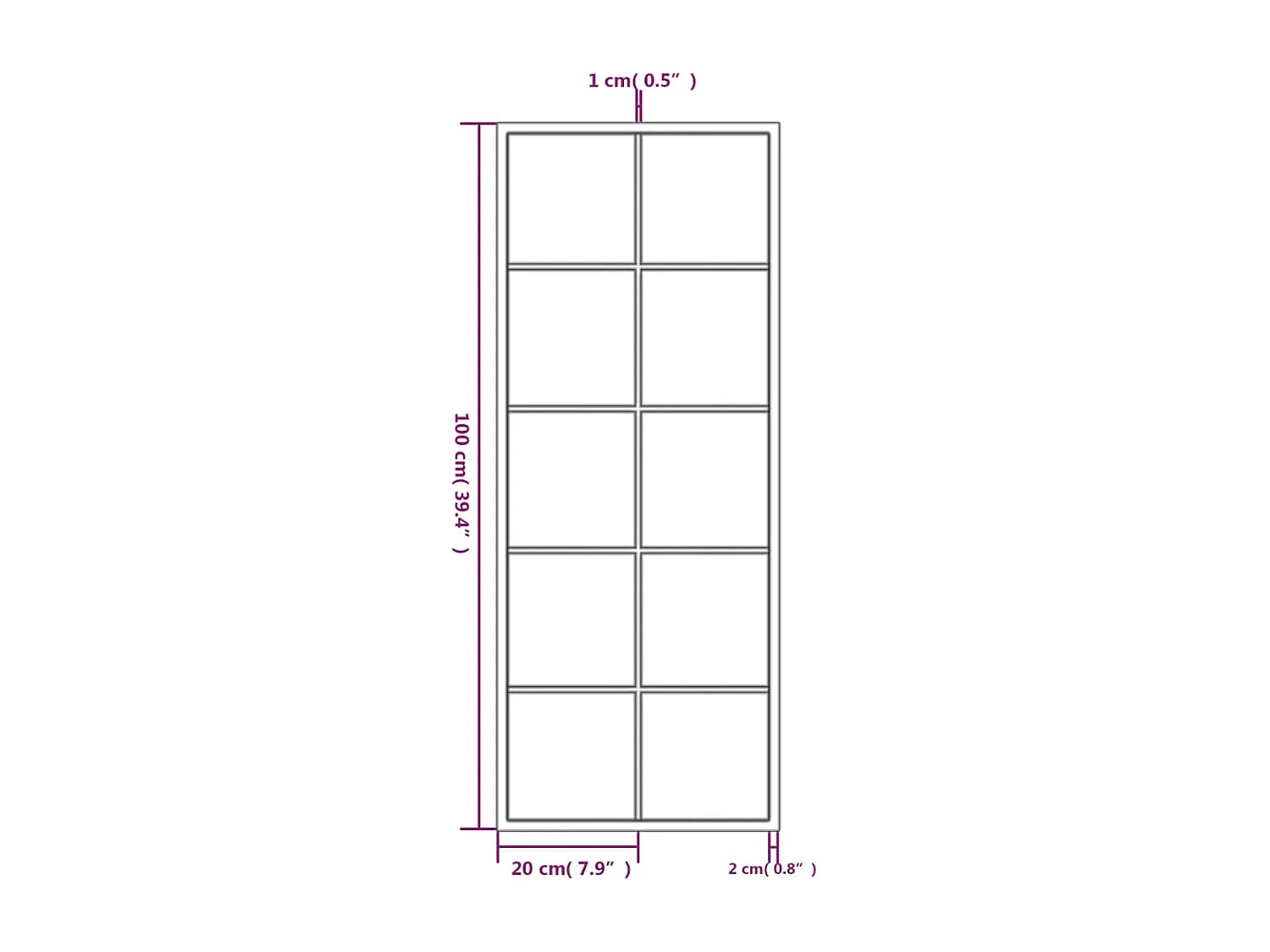 Espejos de pared 2 uds negro 100x40 cm metal
