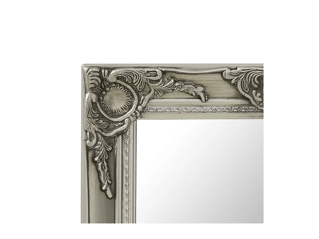 Specchio da parete in stile barocco 50x50 cm Argento