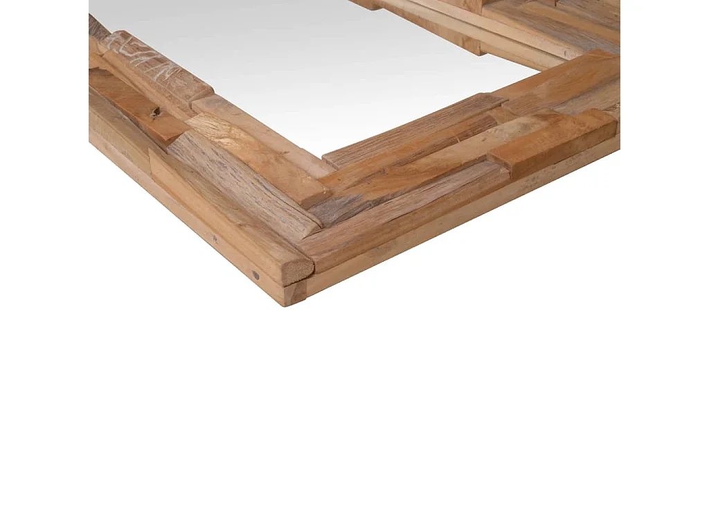 Specchio decorativo in teak 90x60 cm rettangolare