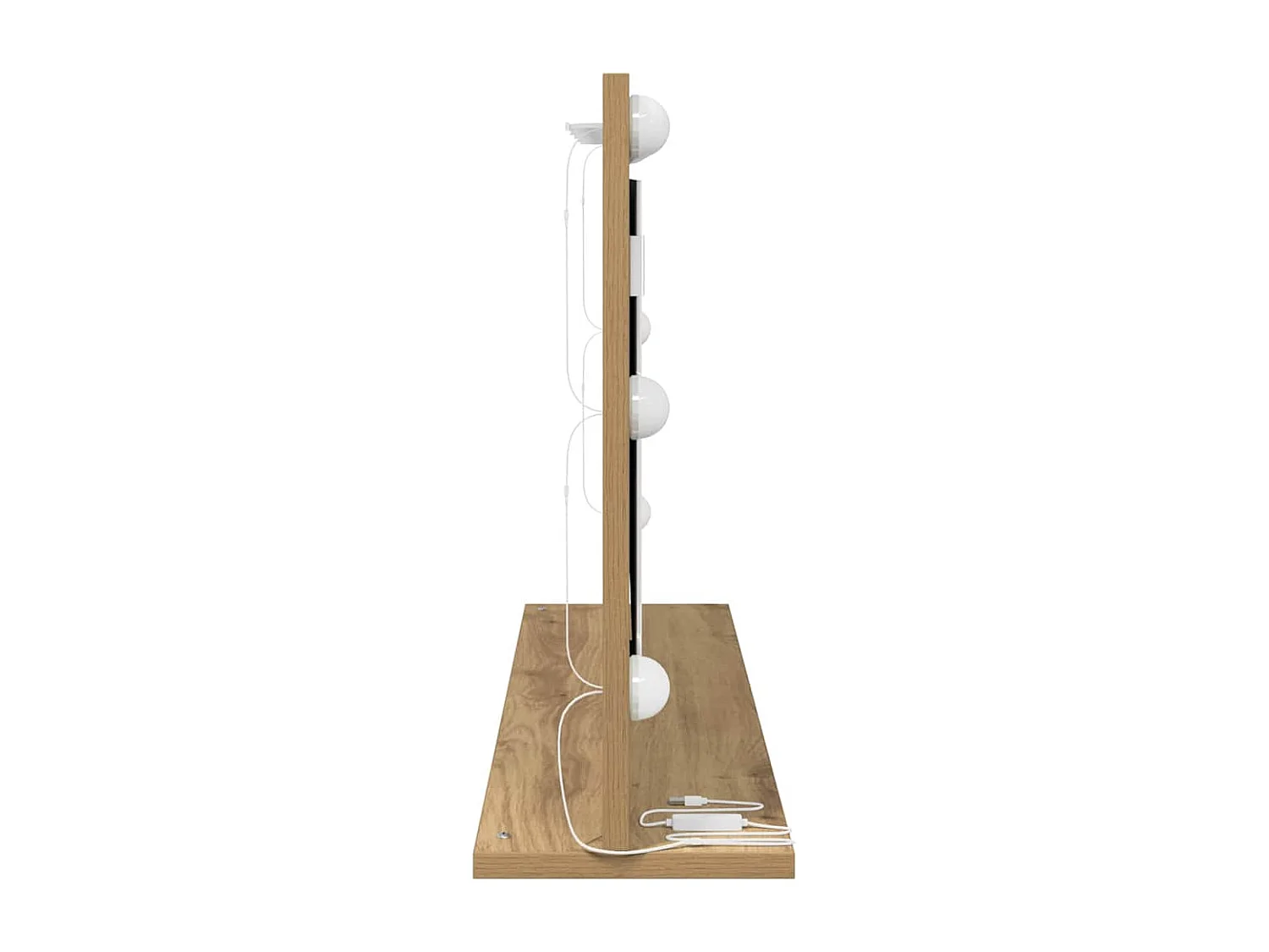 Miroir de vanité avec miroir Chêne artisanal 80 x 45 x 18 cm