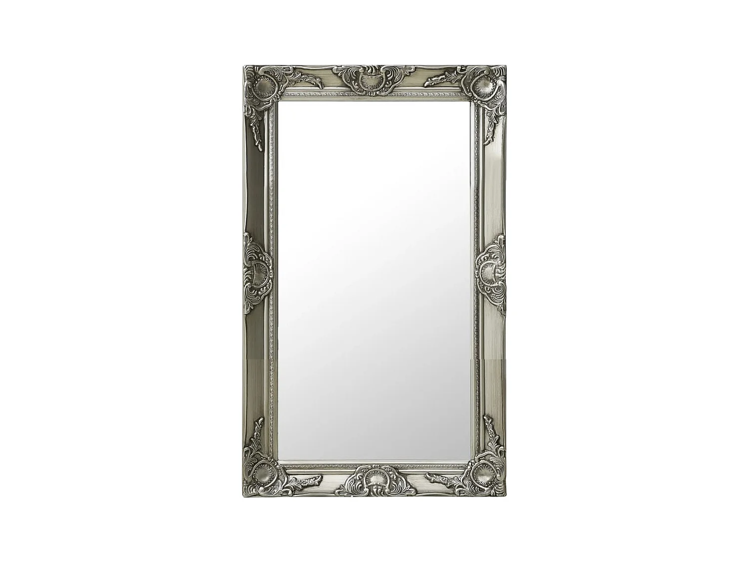 Specchio da parete in stile barocco 50x80 cm Argento