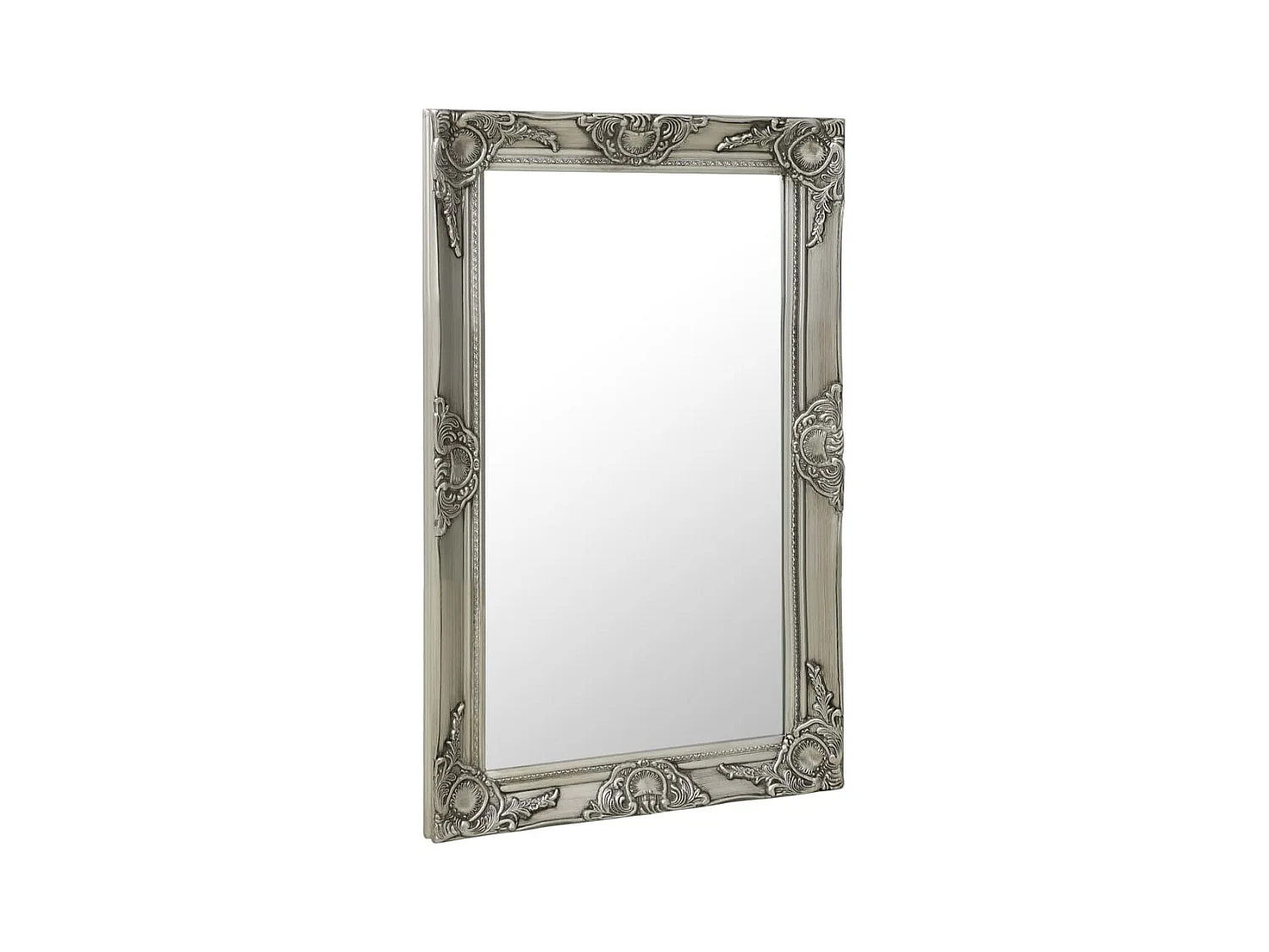 Wandspiegel in barokstijl 50x80 cm Zilver