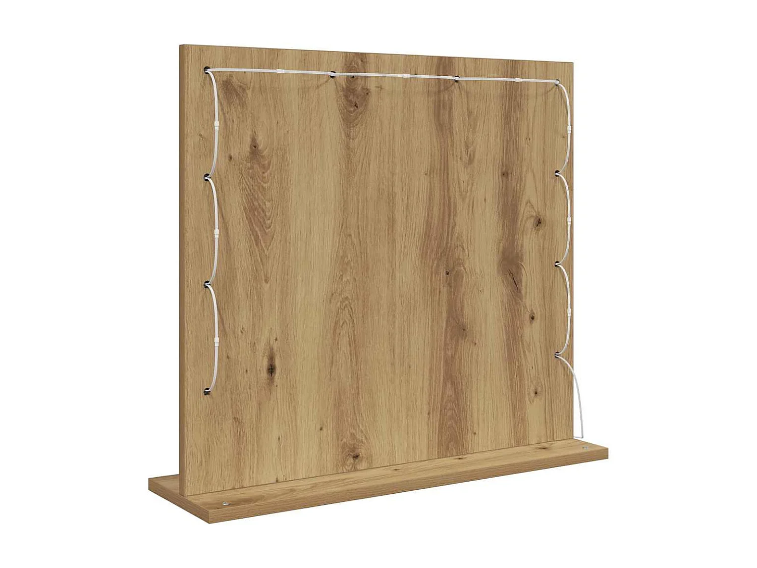 Miroir de vanité avec miroir Chêne artisanal 60 x 55 x 18 cm