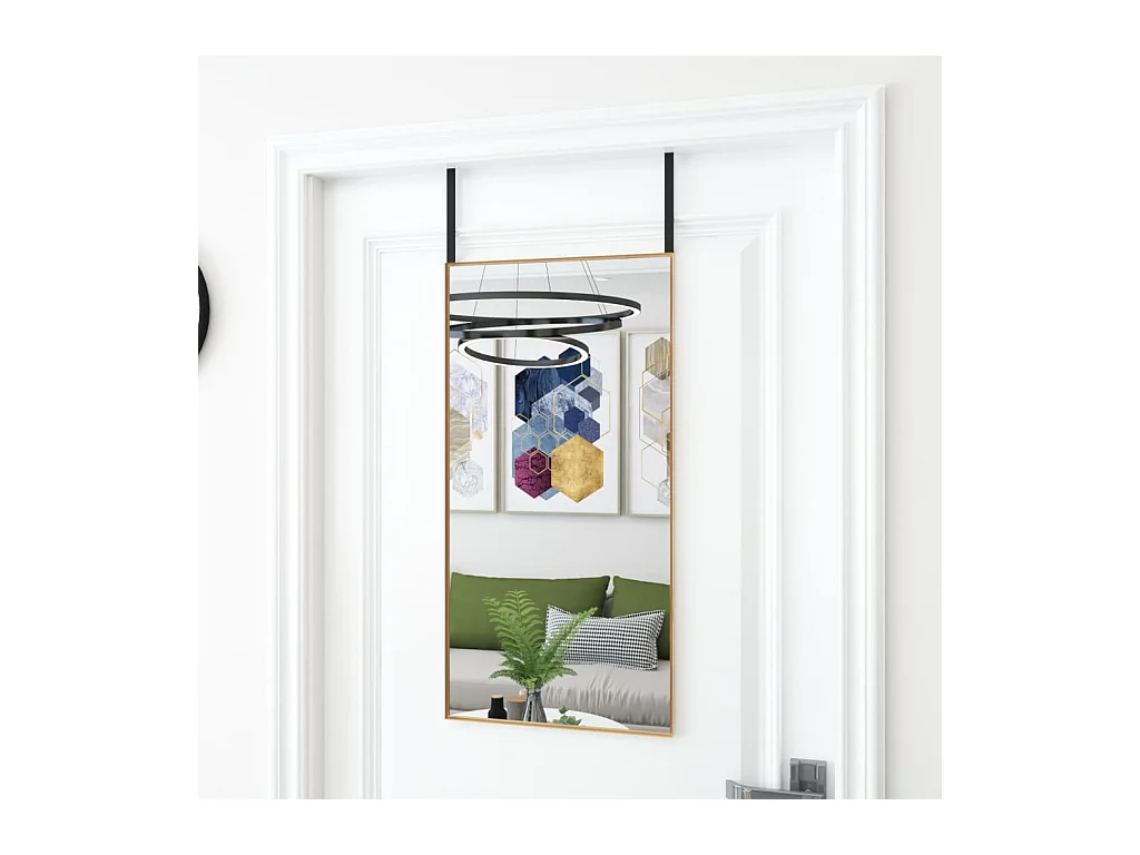 Specchio porta oro 40x80 cm vetro e alluminio