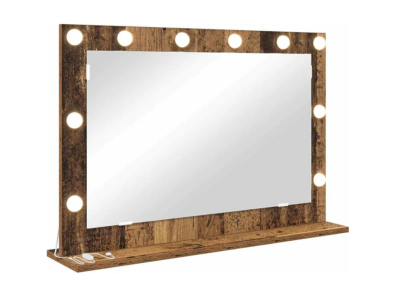 Kaptafelspiegel met spiegel Antiek hout 80 x 55 x 18 cm