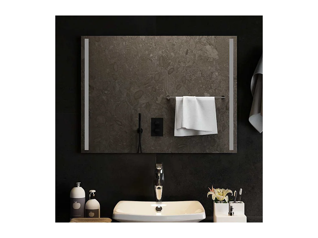 Miroir de salle de bain à LED 80x60 cm