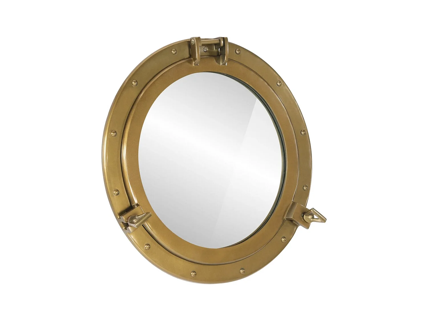 Miroir en forme de porthole mural Ø50 cm aluminium et verre