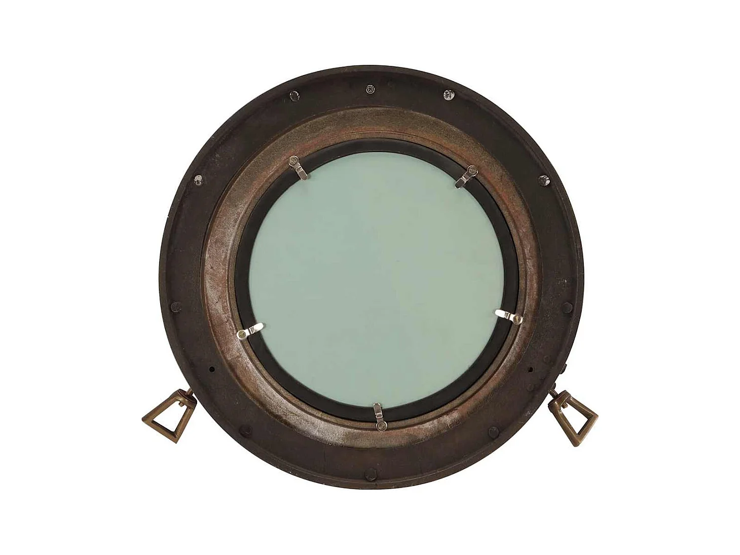 Miroir en forme de porthole mural Ø50 cm aluminium et verre