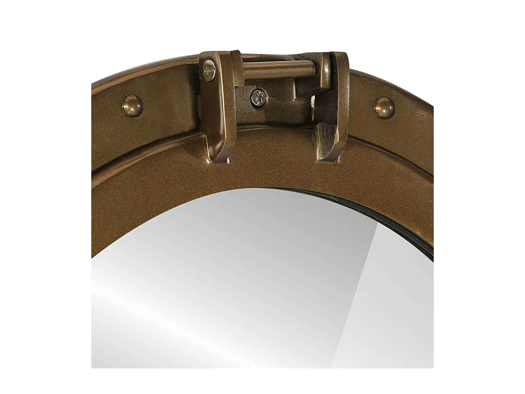 Miroir en forme de porthole mural Ø50 cm aluminium et verre