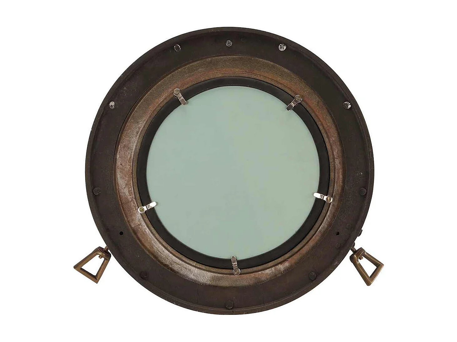 Miroir en forme de porthole mural Ø50 cm aluminium et verre