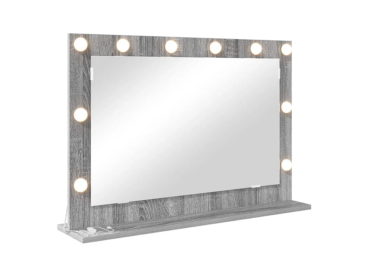 Miroir de vanité avec miroir Gris Sonoma 80 x 55 x 18 cm