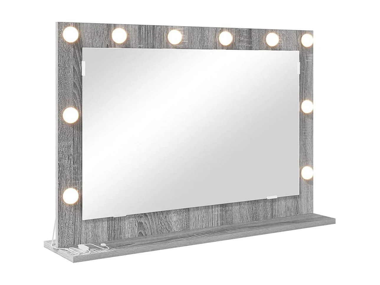 Miroir de vanité avec miroir Gris Sonoma 80 x 55 x 18 cm