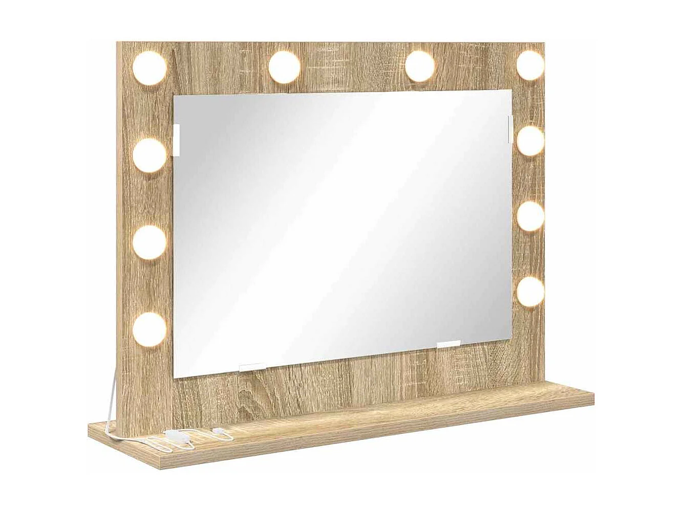 Miroir de vanité avec miroir Chêne Sonoma 60 x 45 x 18 cm