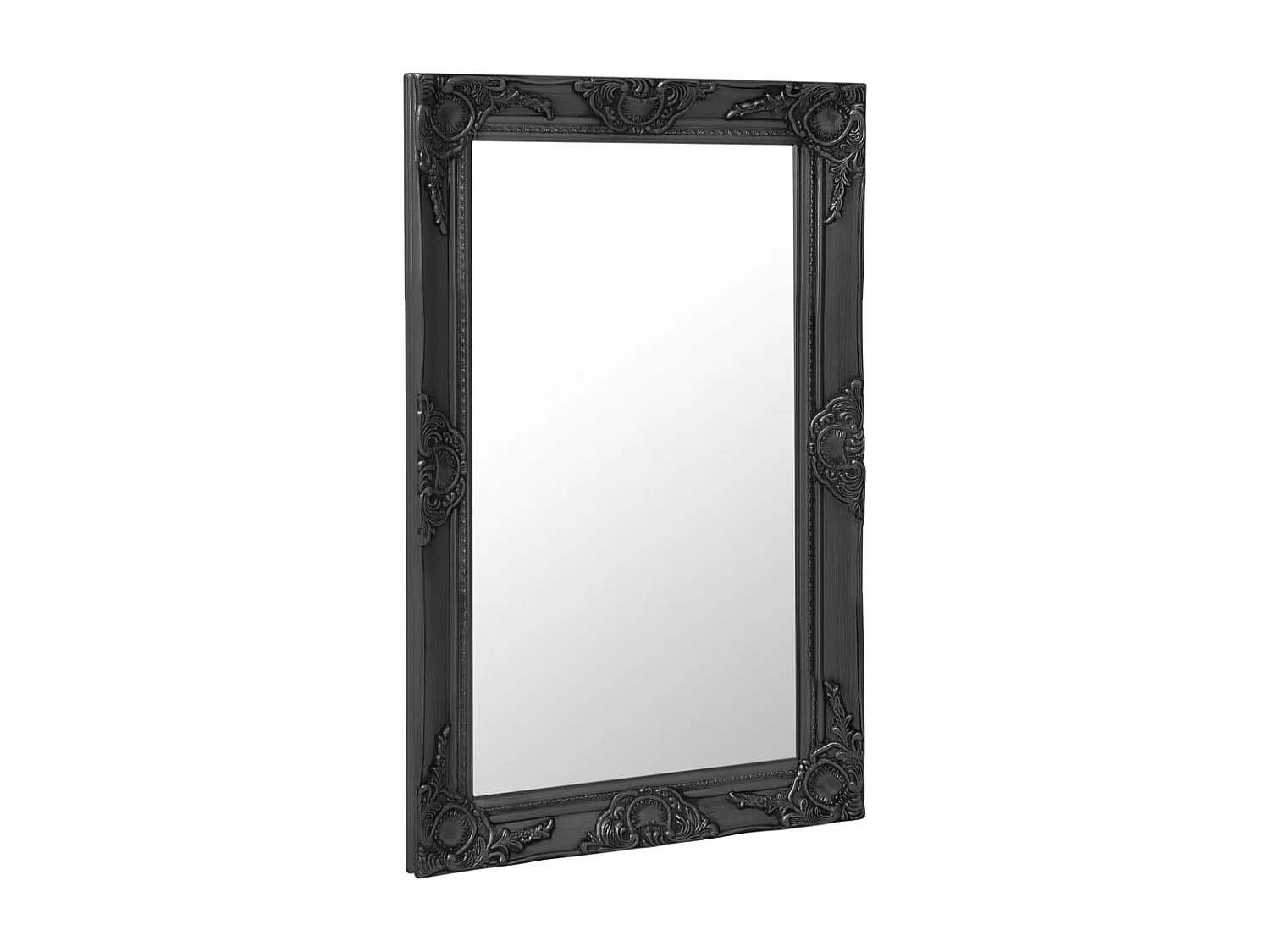 Specchio da parete in stile barocco 50x80 cm nero