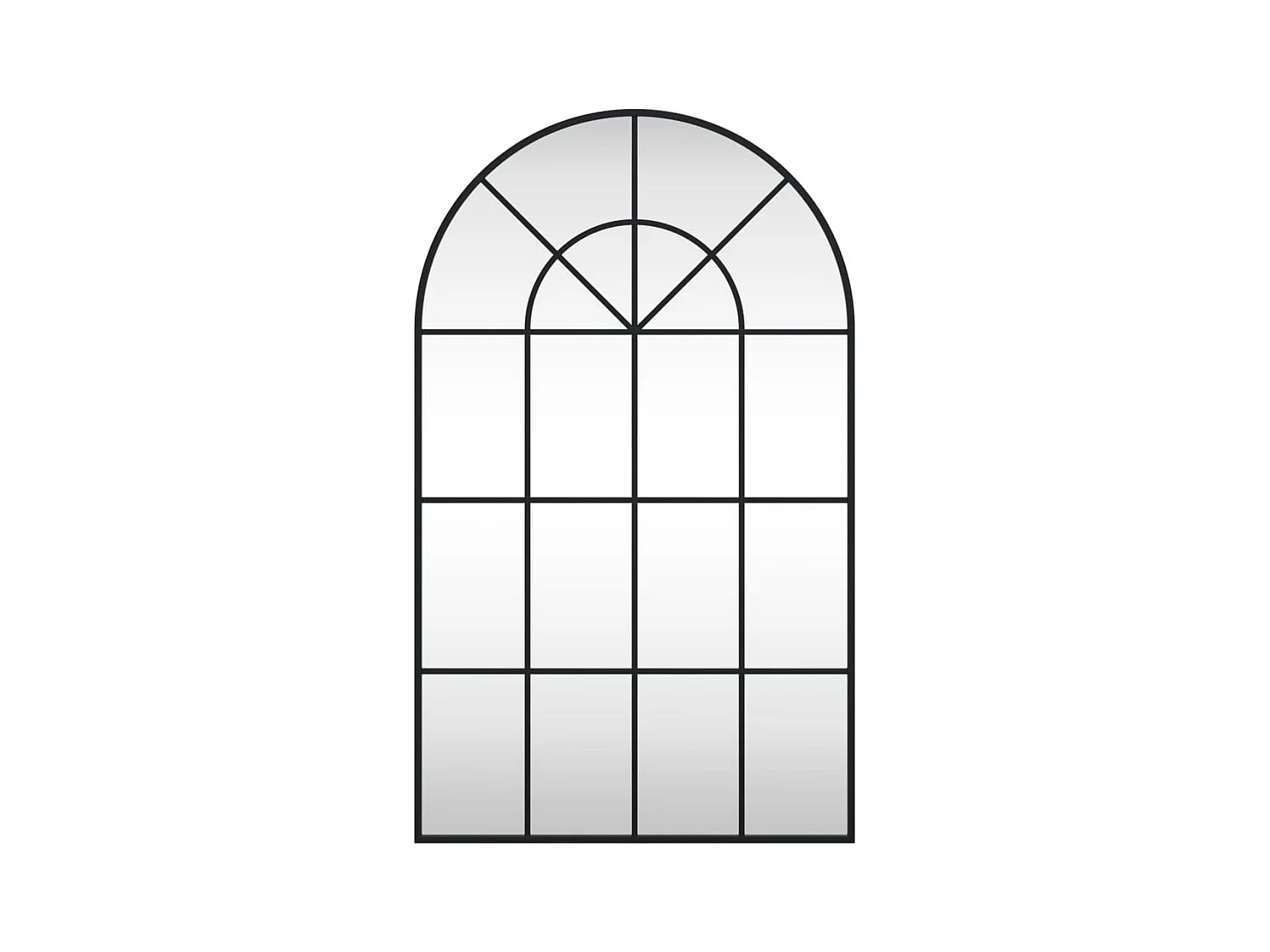 Specchio da parete nero 60x100 cm arco in ferro