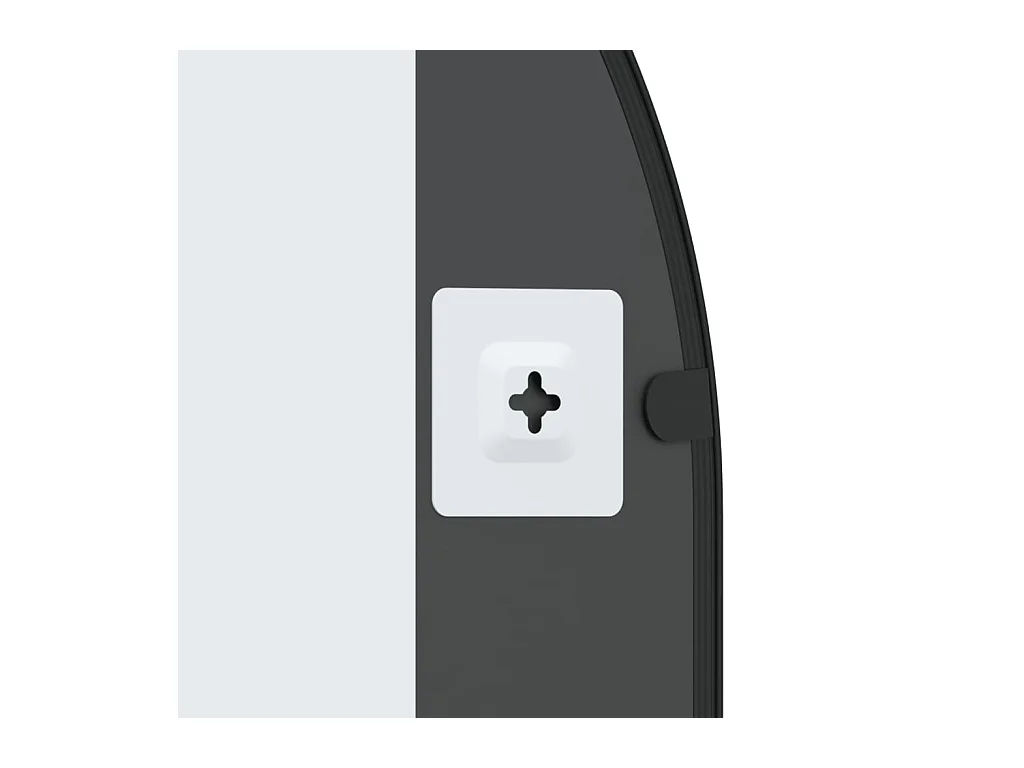 Zwarte wandspiegel 60x100 cm ijzeren boog