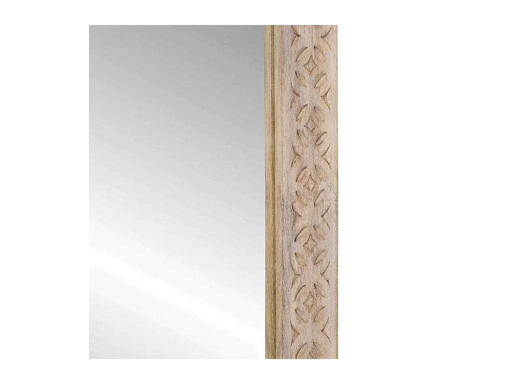 Miroir avec miroir Blanc 57 x 70 x 3 cm bois de manguier massif