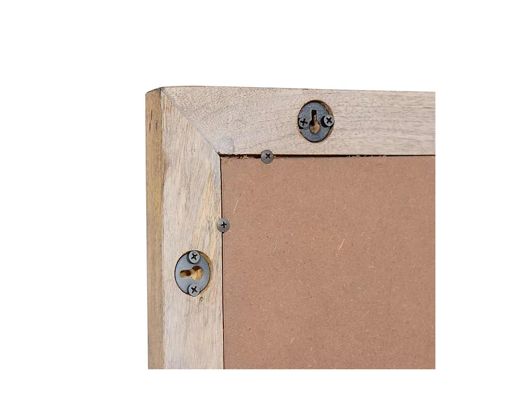 Miroir avec miroir Blanc 57 x 70 x 3 cm bois de manguier massif