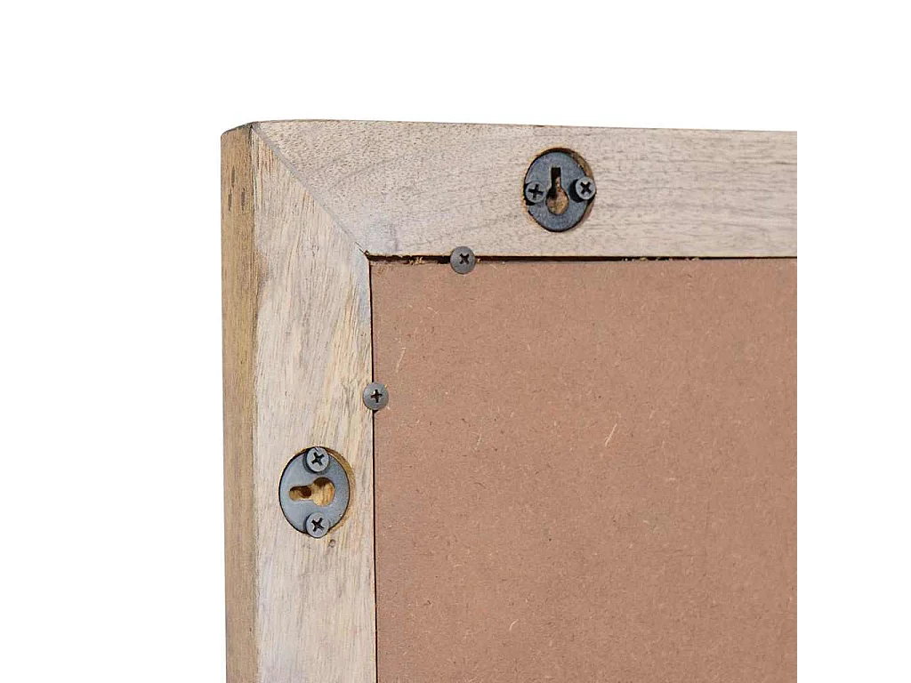 Miroir avec miroir Blanc 57 x 70 x 3 cm bois de manguier massif