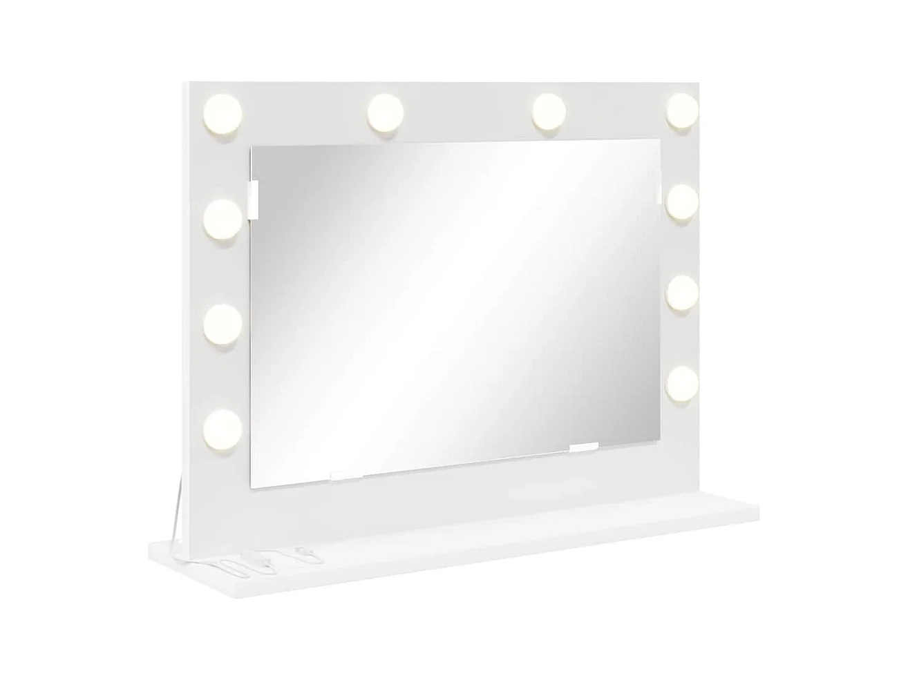 Miroir de vanité avec des lumières à LED Blanc 60 x 45 x 18 cm