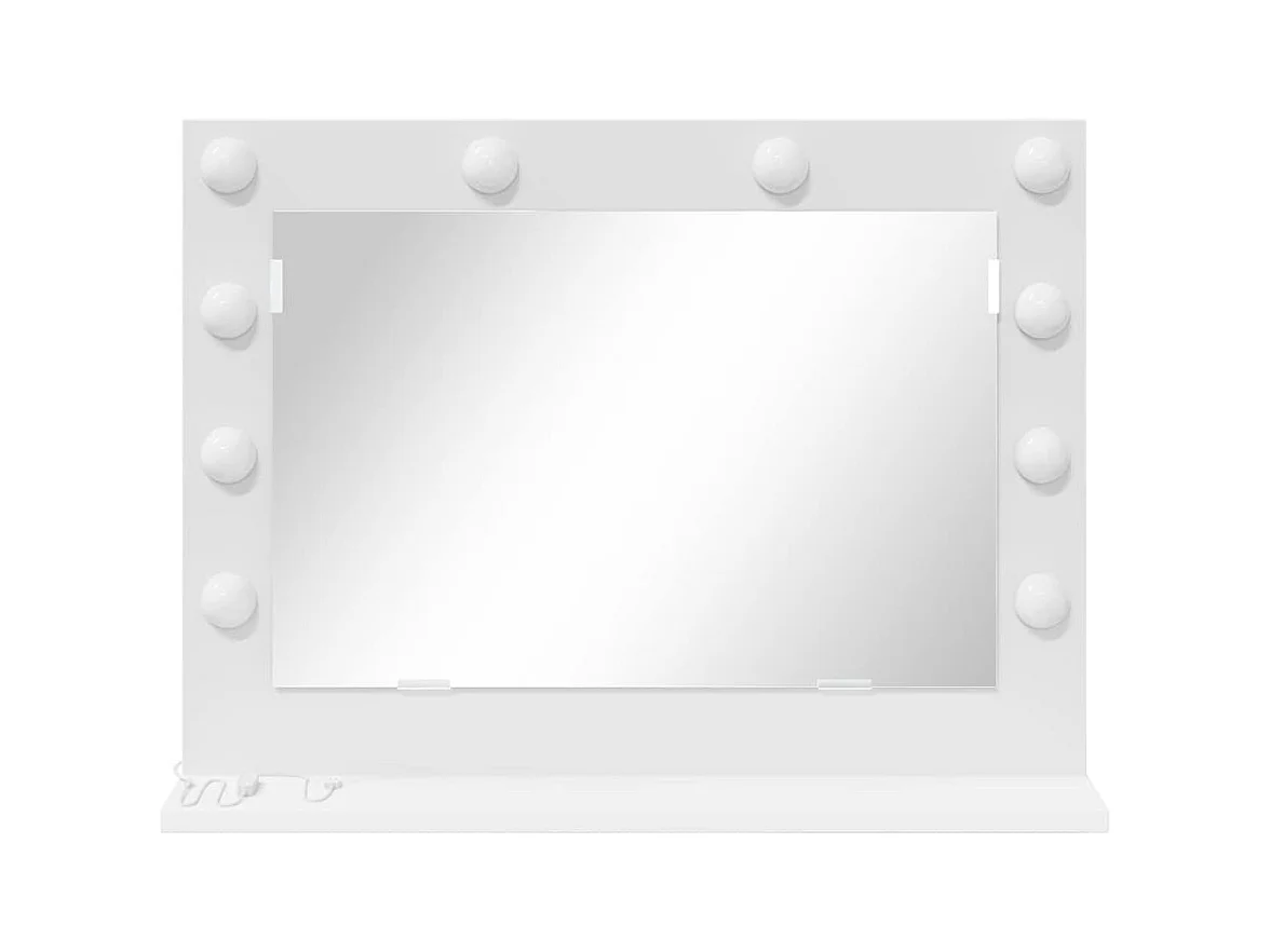 Miroir de vanité avec des lumières à LED Blanc 60 x 45 x 18 cm