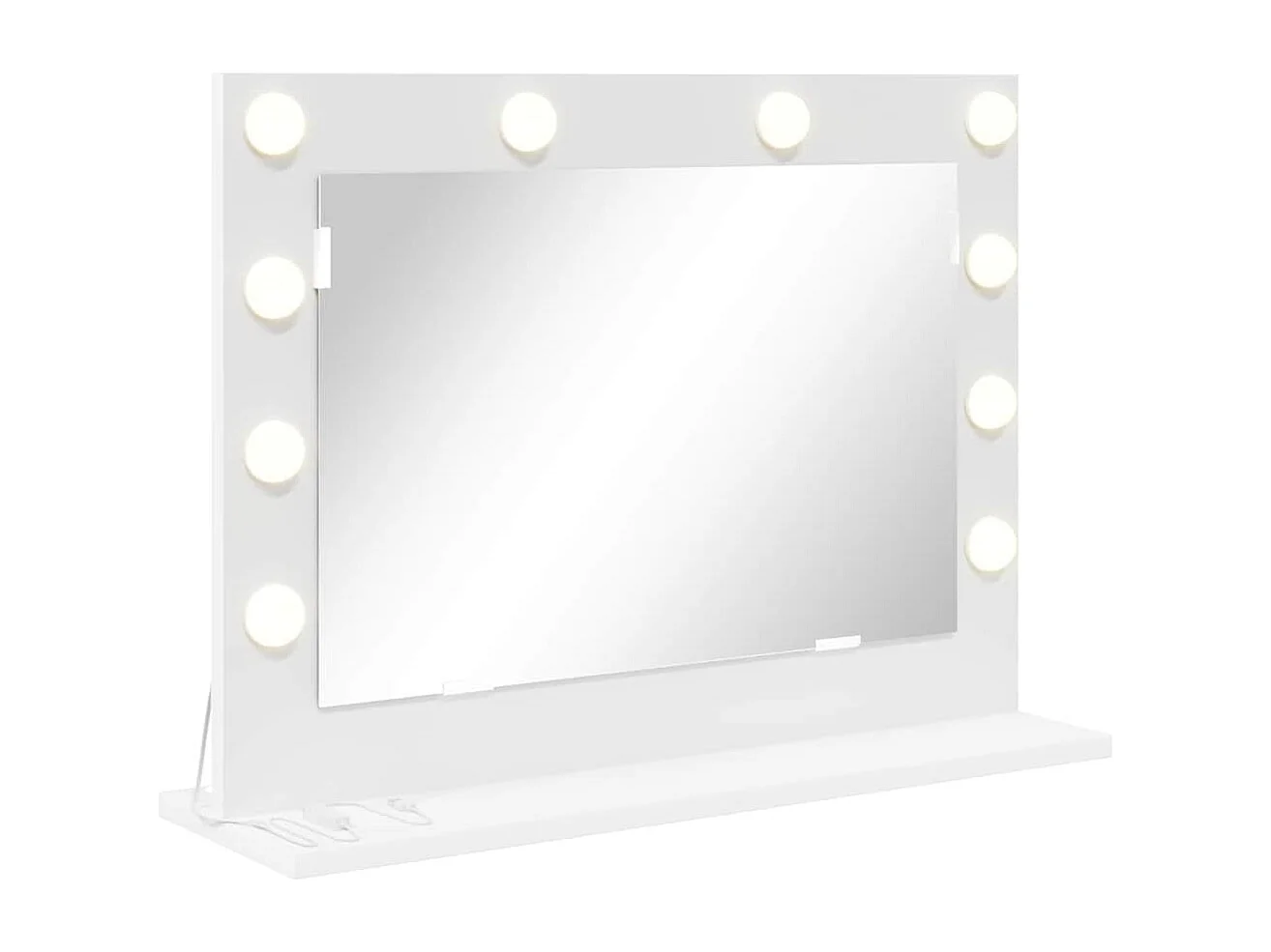 Miroir de vanité avec des lumières à LED Blanc 60 x 45 x 18 cm