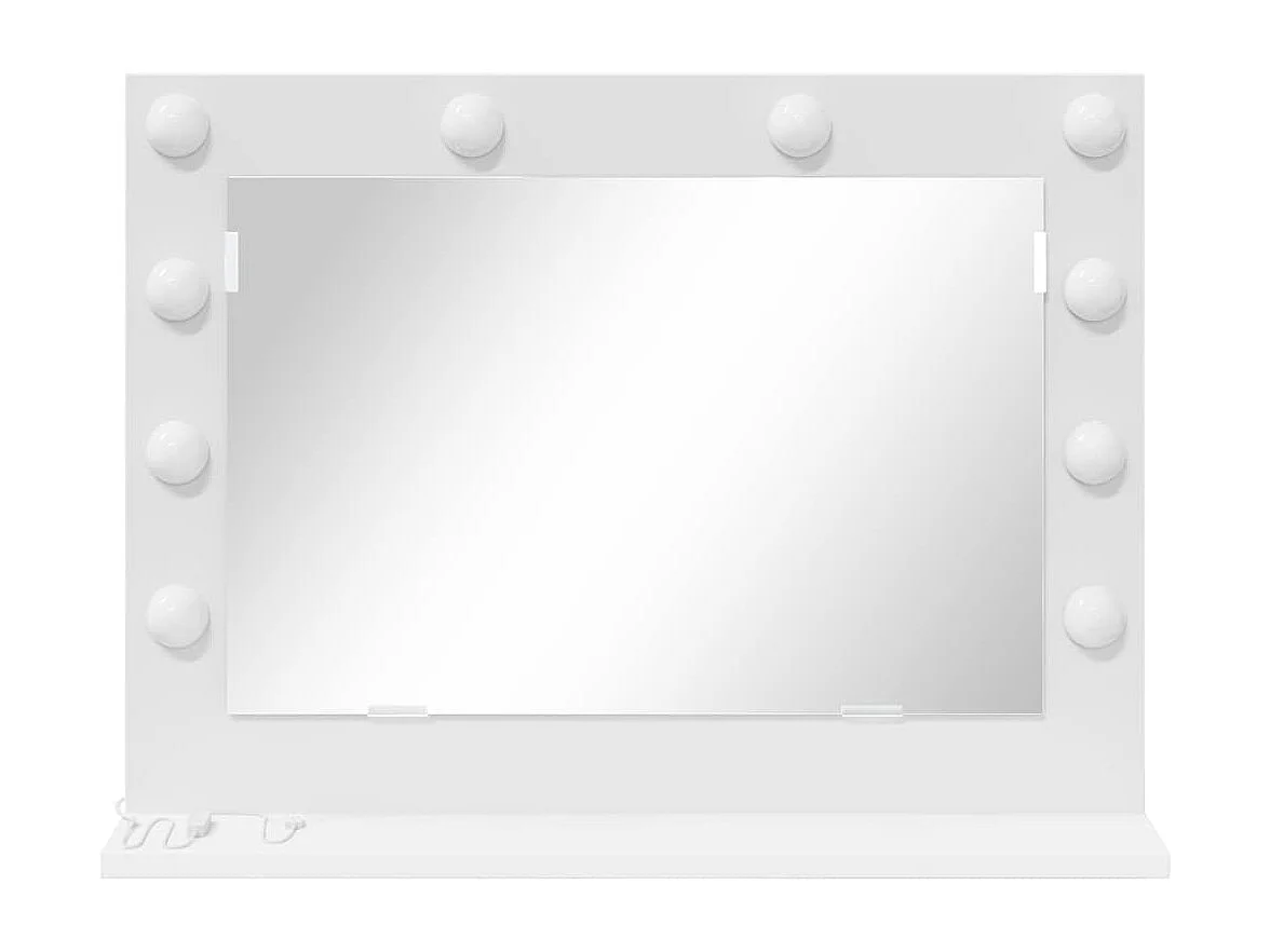 Miroir de vanité avec des lumières à LED Blanc 60 x 45 x 18 cm