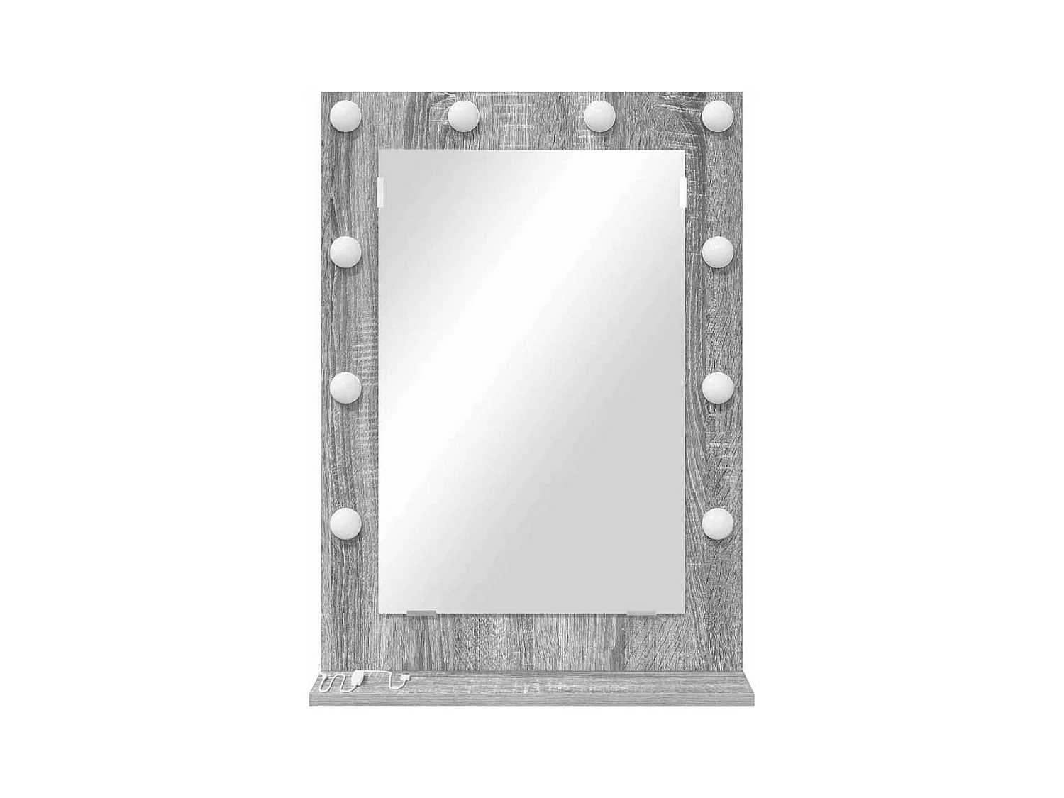 Miroir de vanité avec miroir Gris Sonoma 70 x 50 x 18 cm