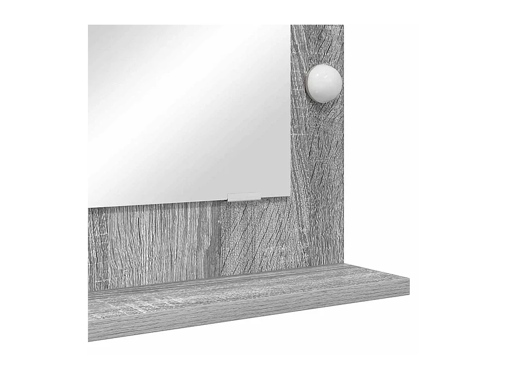 Miroir de vanité avec miroir Gris Sonoma 70 x 50 x 18 cm
