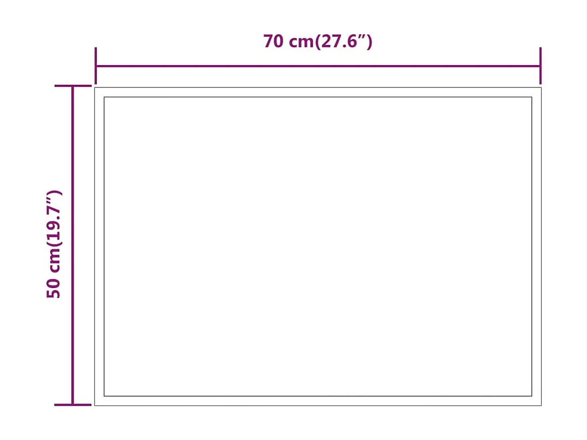 Miroir de salle de bain à LED 50x70 cm