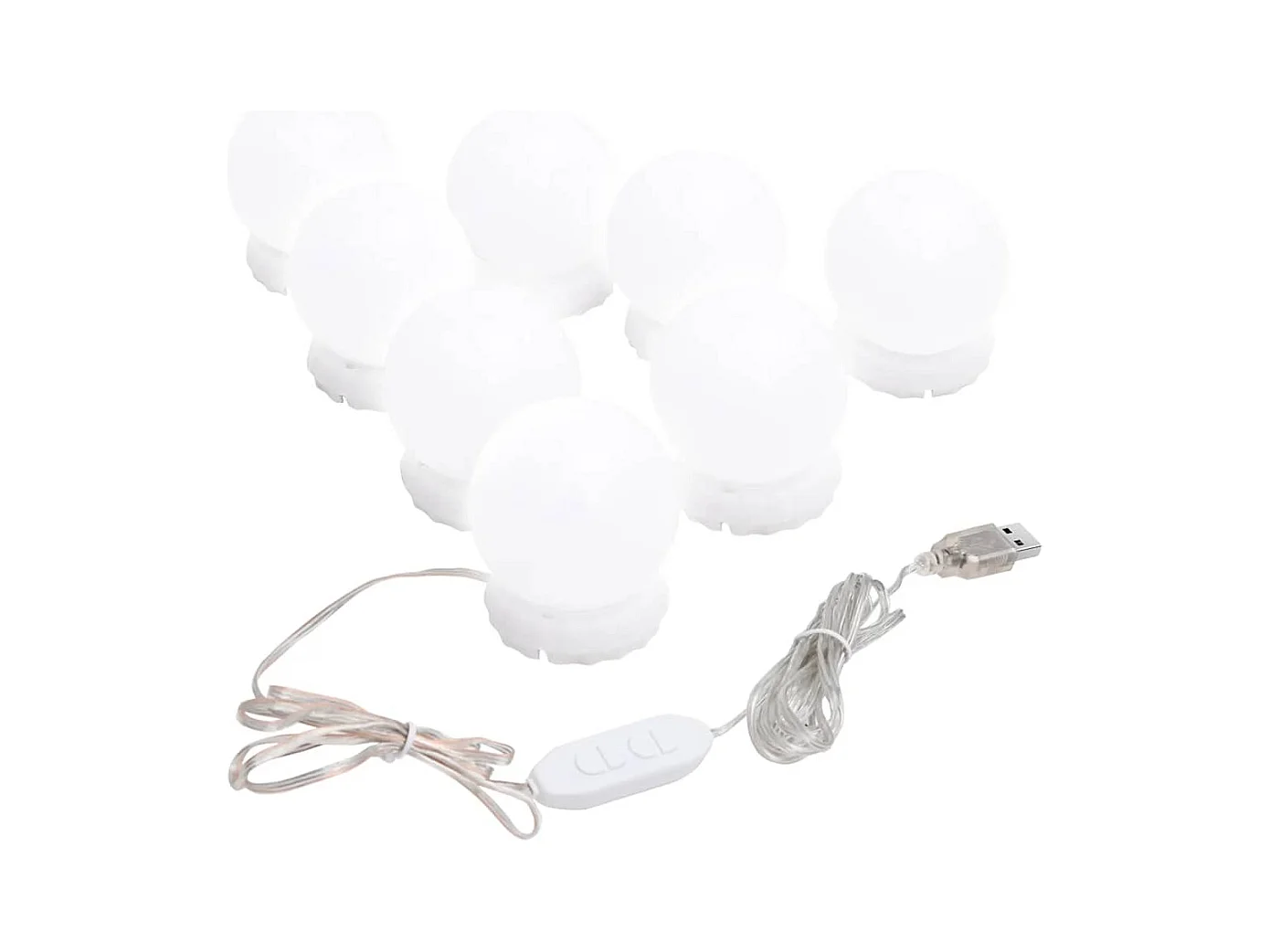 Spiegel met LED-verlichting 60x30 cm Ovaal Glas