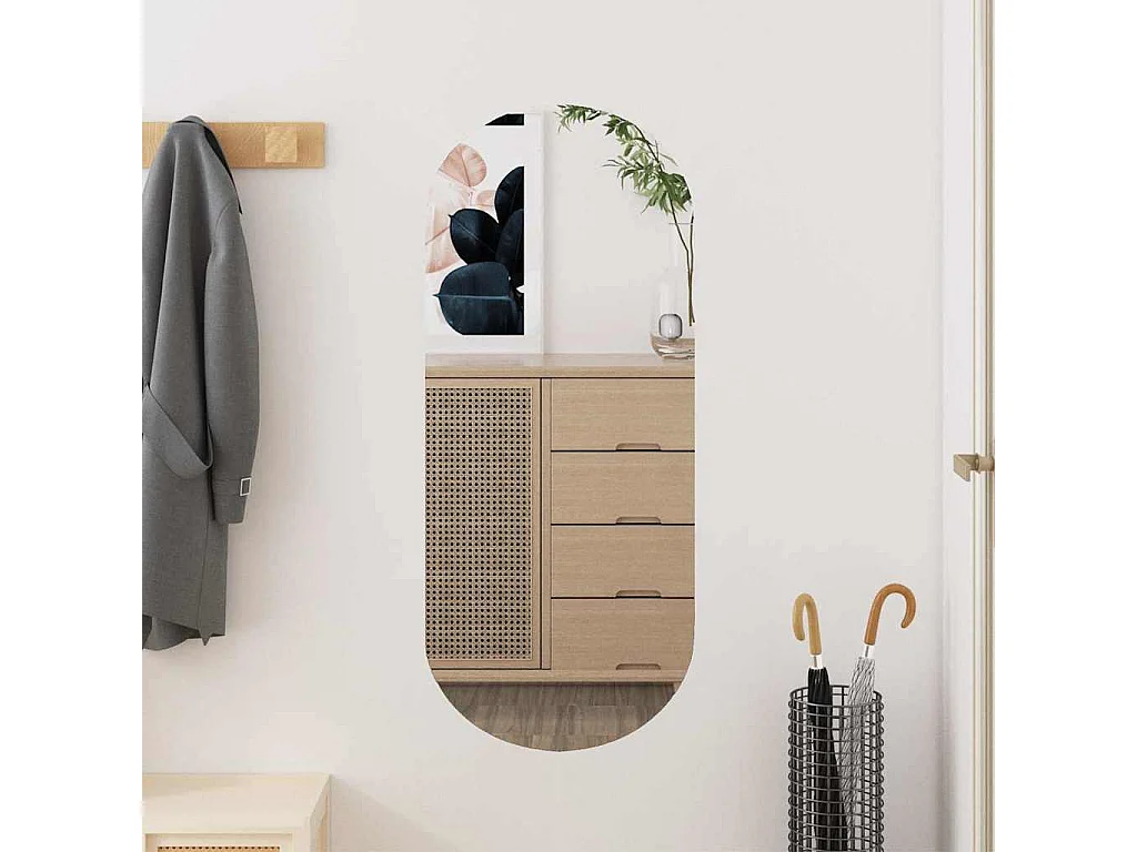 Specchio da parete 30x70 cm Vetro ovale