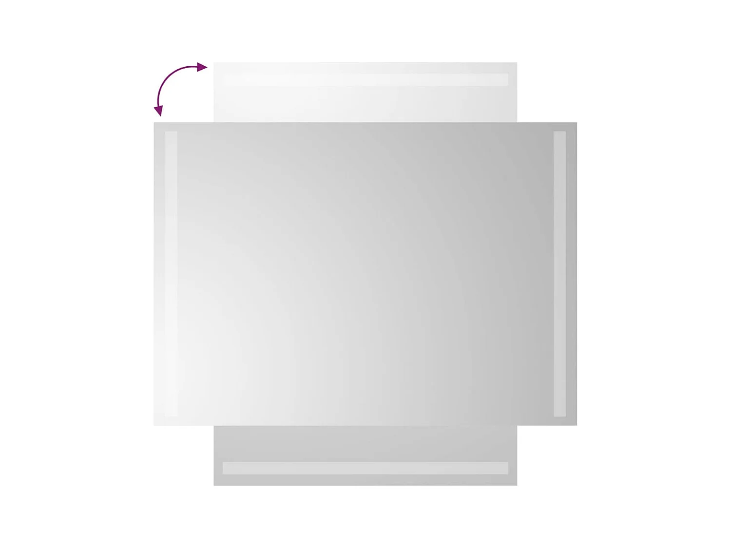 Miroir de salle de bain à LED 50x70 cm