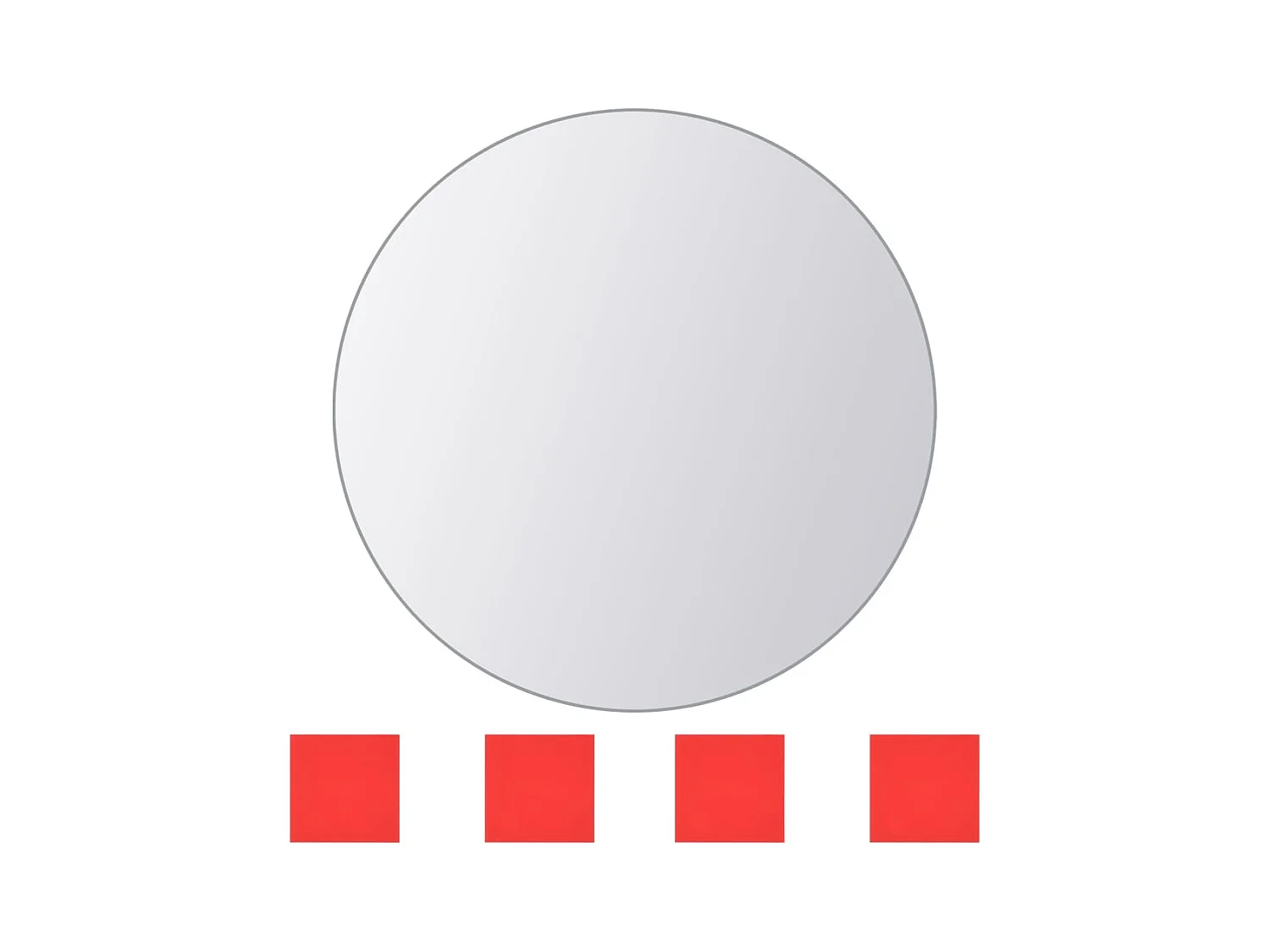 Spiegeltegel 8 stuks rond glas