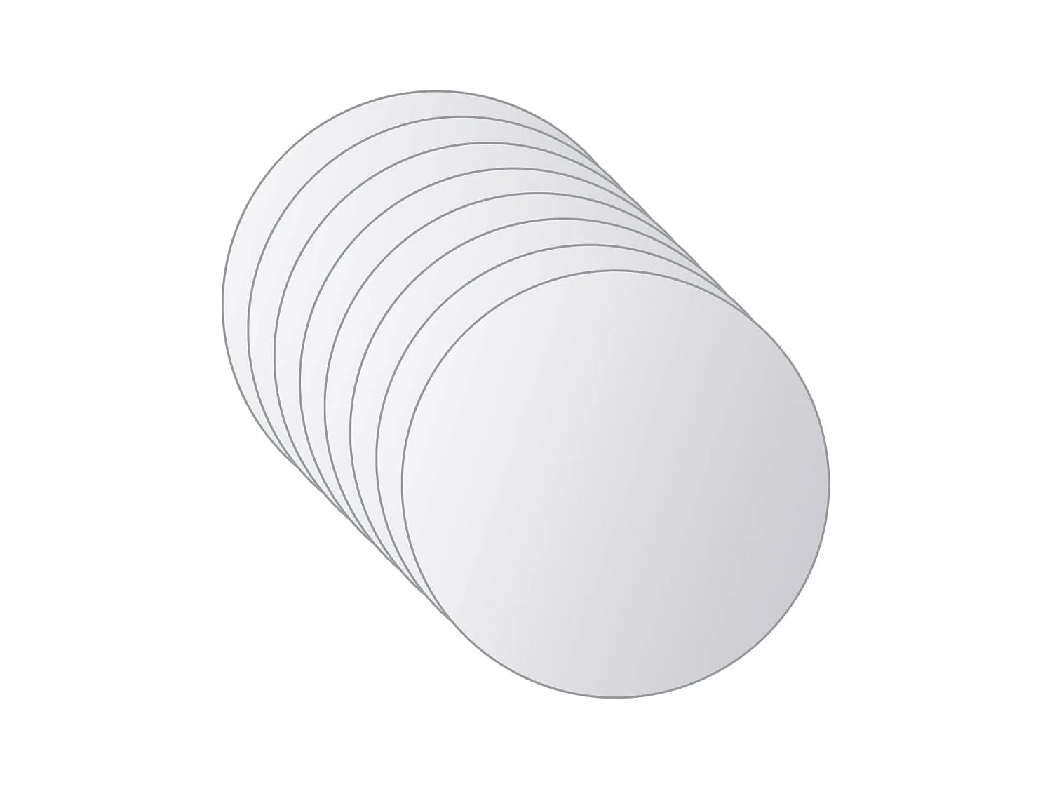 Spiegeltegel 8 stuks rond glas
