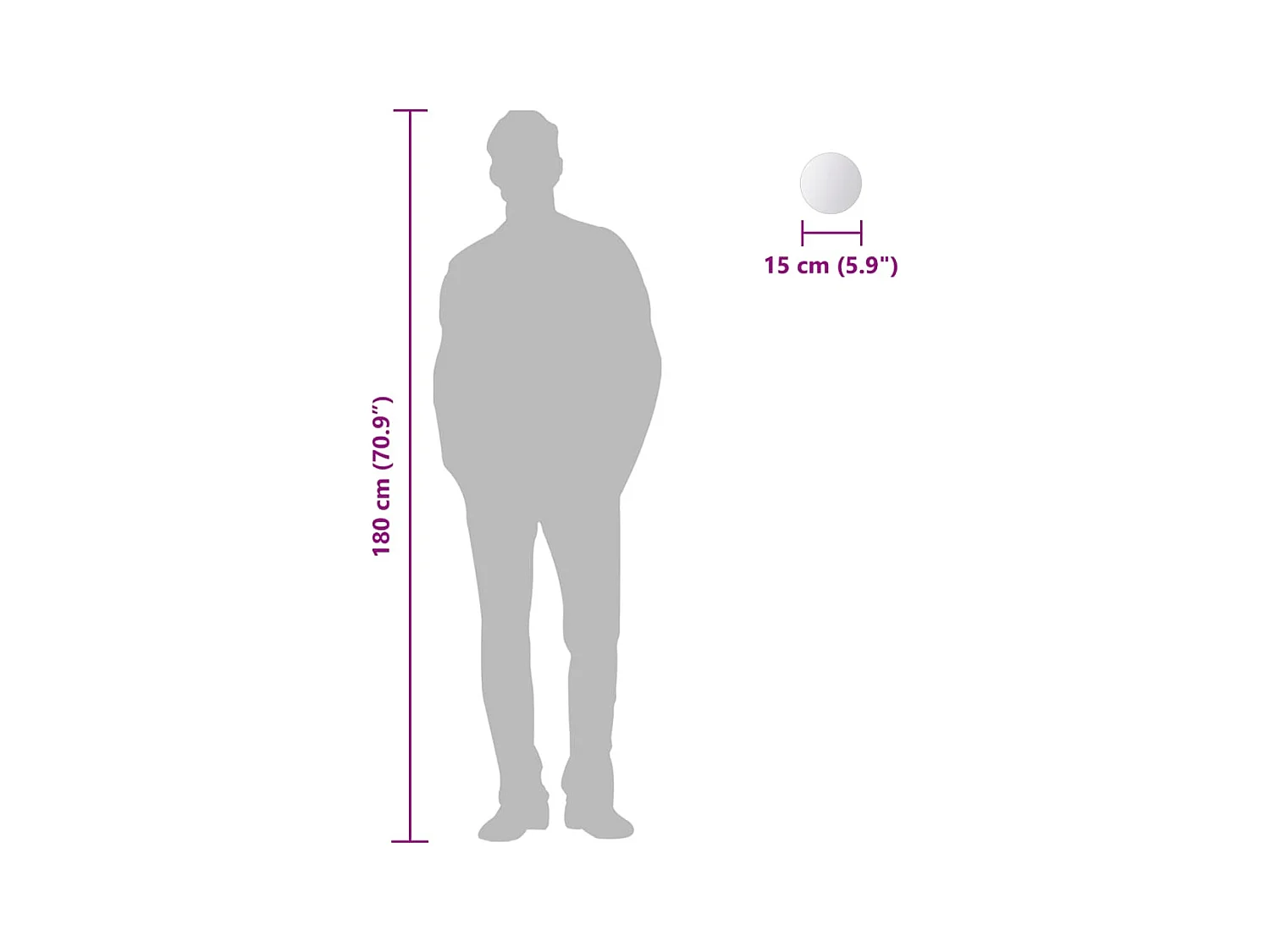 Spiegeltegel 8 stuks rond glas