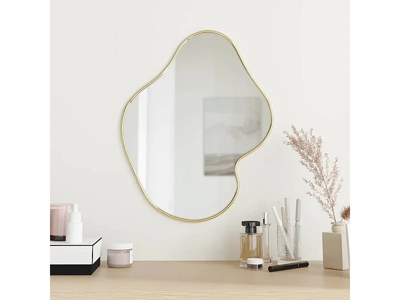 Espejo de pared dorado 50x40 cm