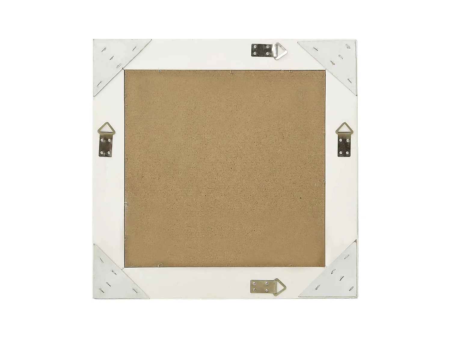 Espejo de pared estilo barroco 50x50 cm Blanco