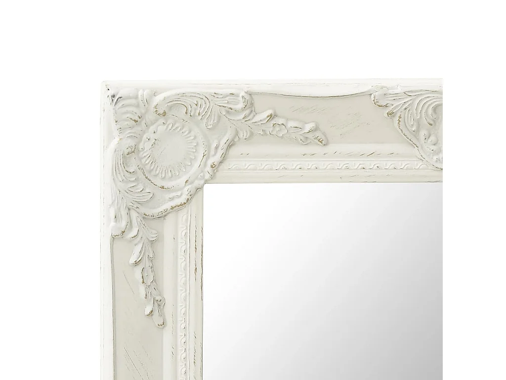 Specchio da parete in stile barocco 50x50 cm Bianco
