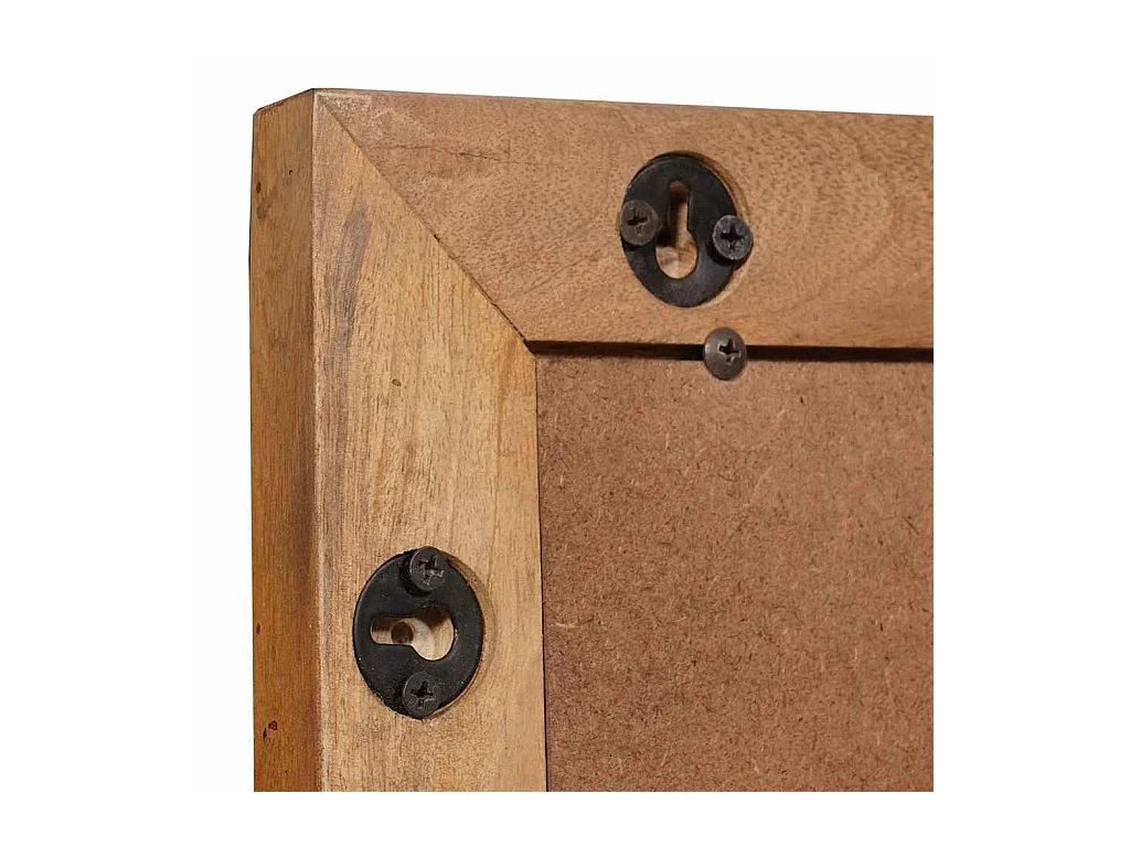 Miroir Marron clair 57 x 70 x 3 cm bois de manguier massif