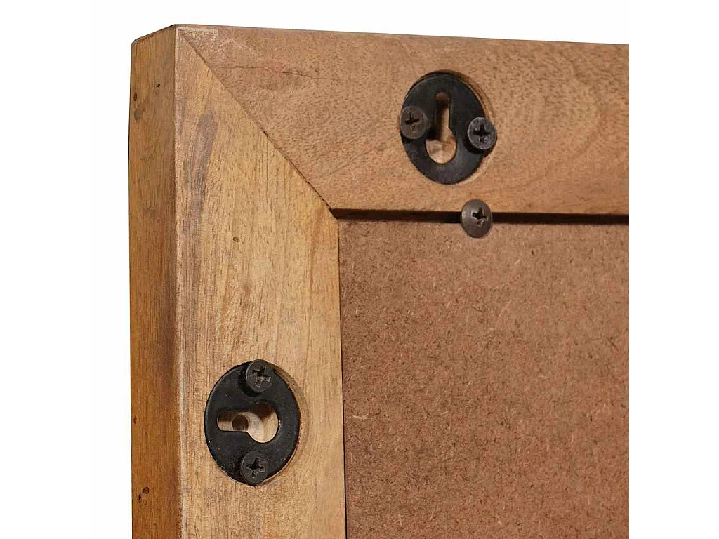 Miroir Marron clair 57 x 70 x 3 cm bois de manguier massif