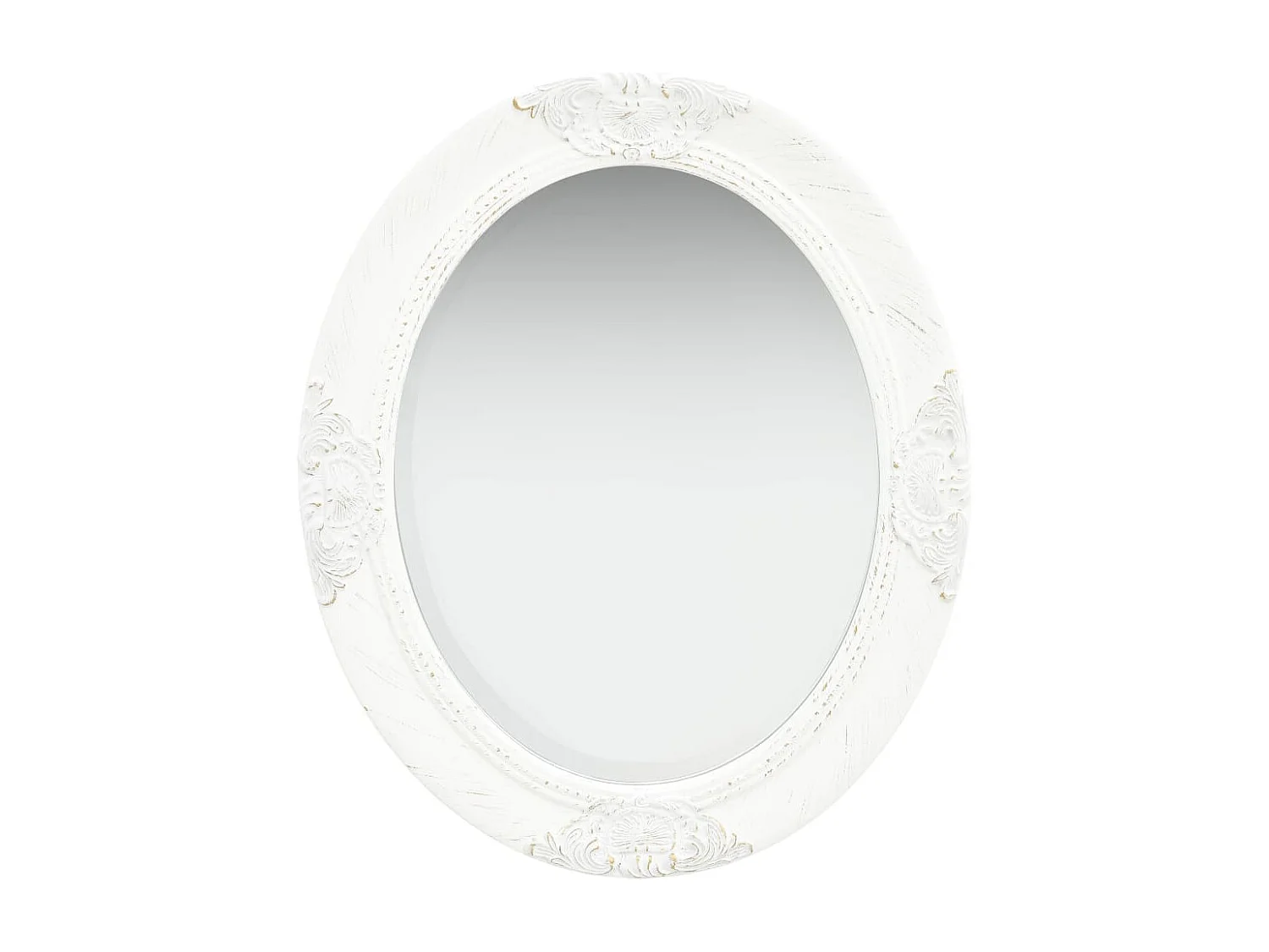 Specchio da parete in stile barocco 50x60 cm Bianco