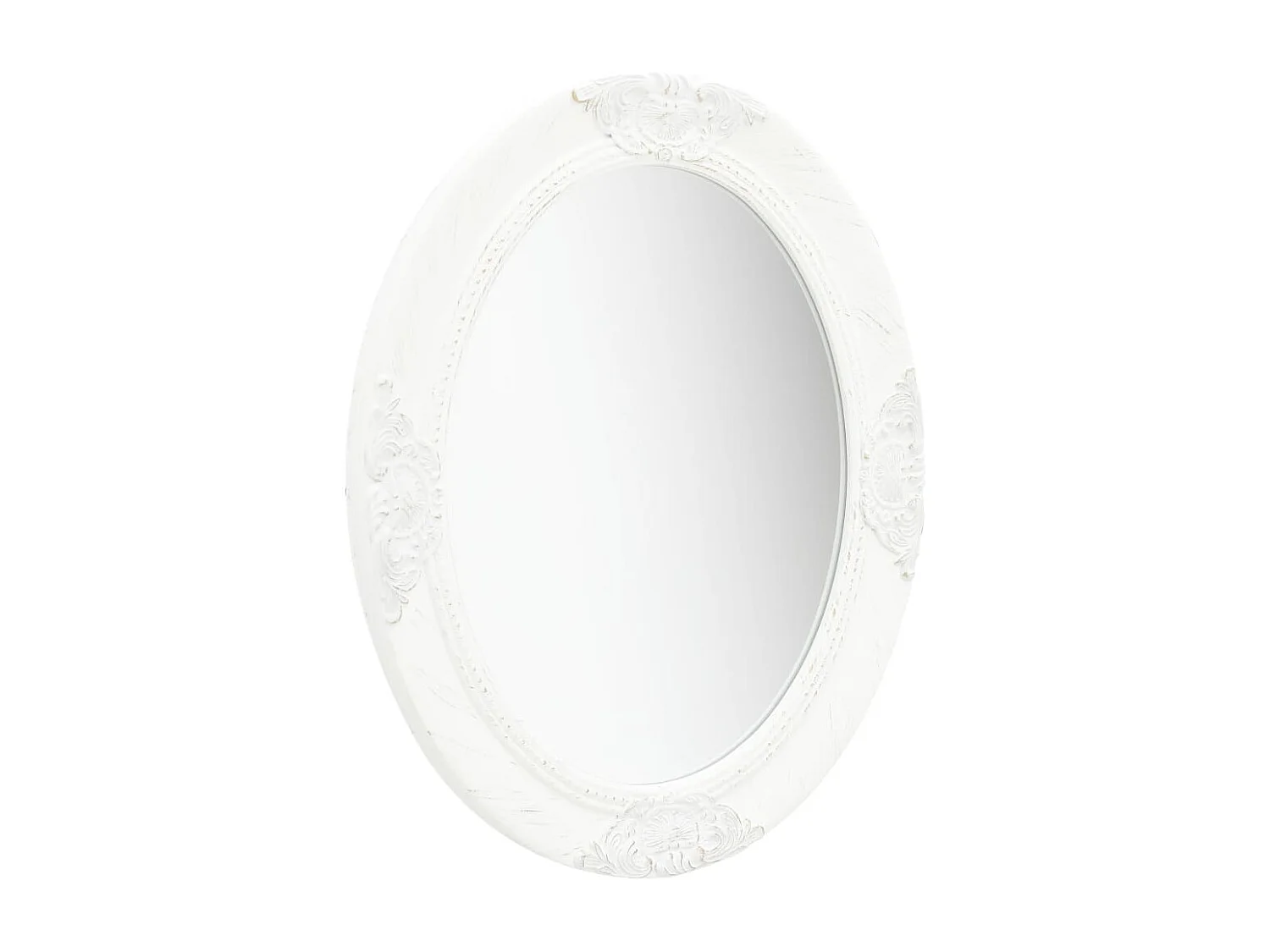 Specchio da parete in stile barocco 50x60 cm Bianco